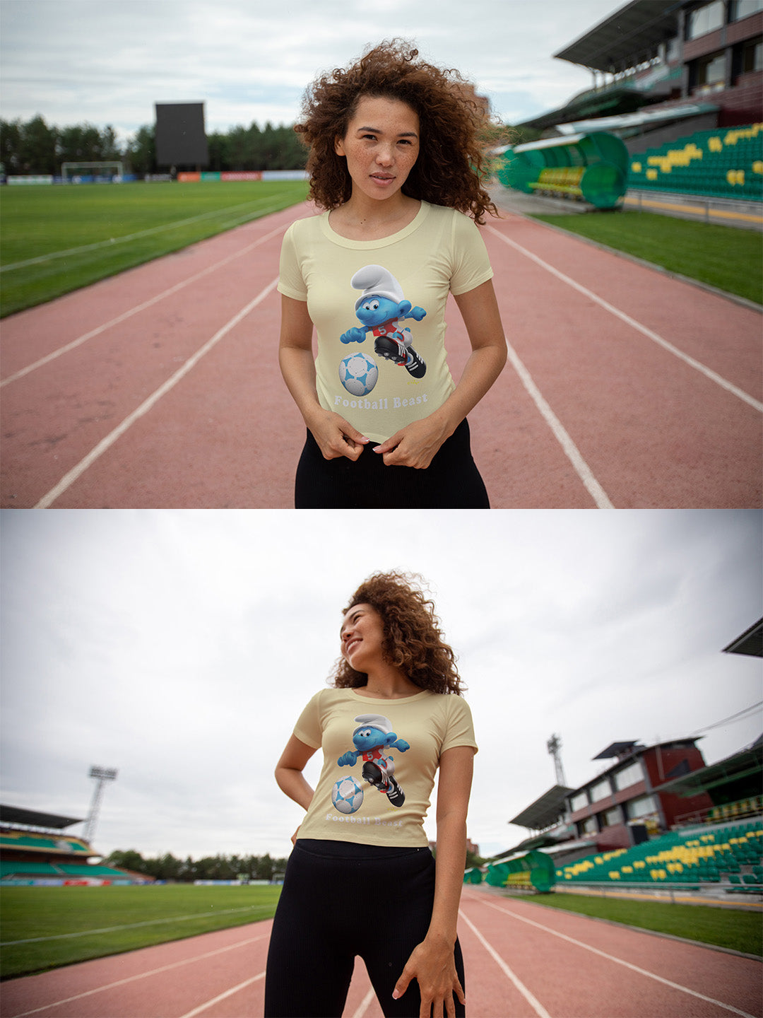 Football Beast Smurf Regular Graphic Tee