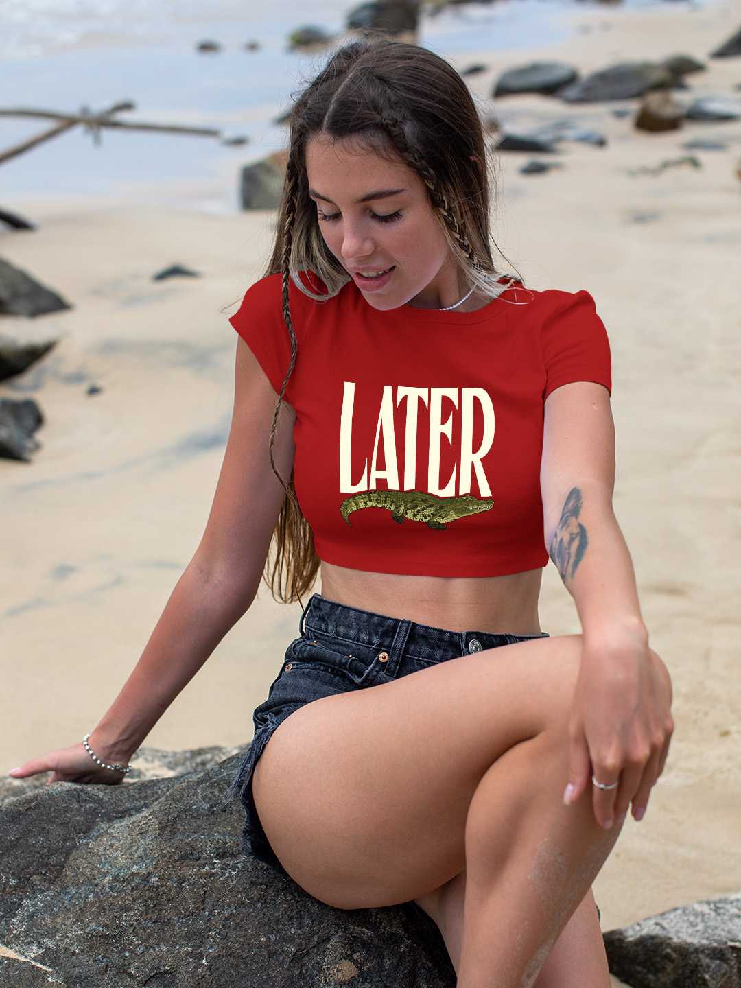 Later Aligator Graphic Baby Tee