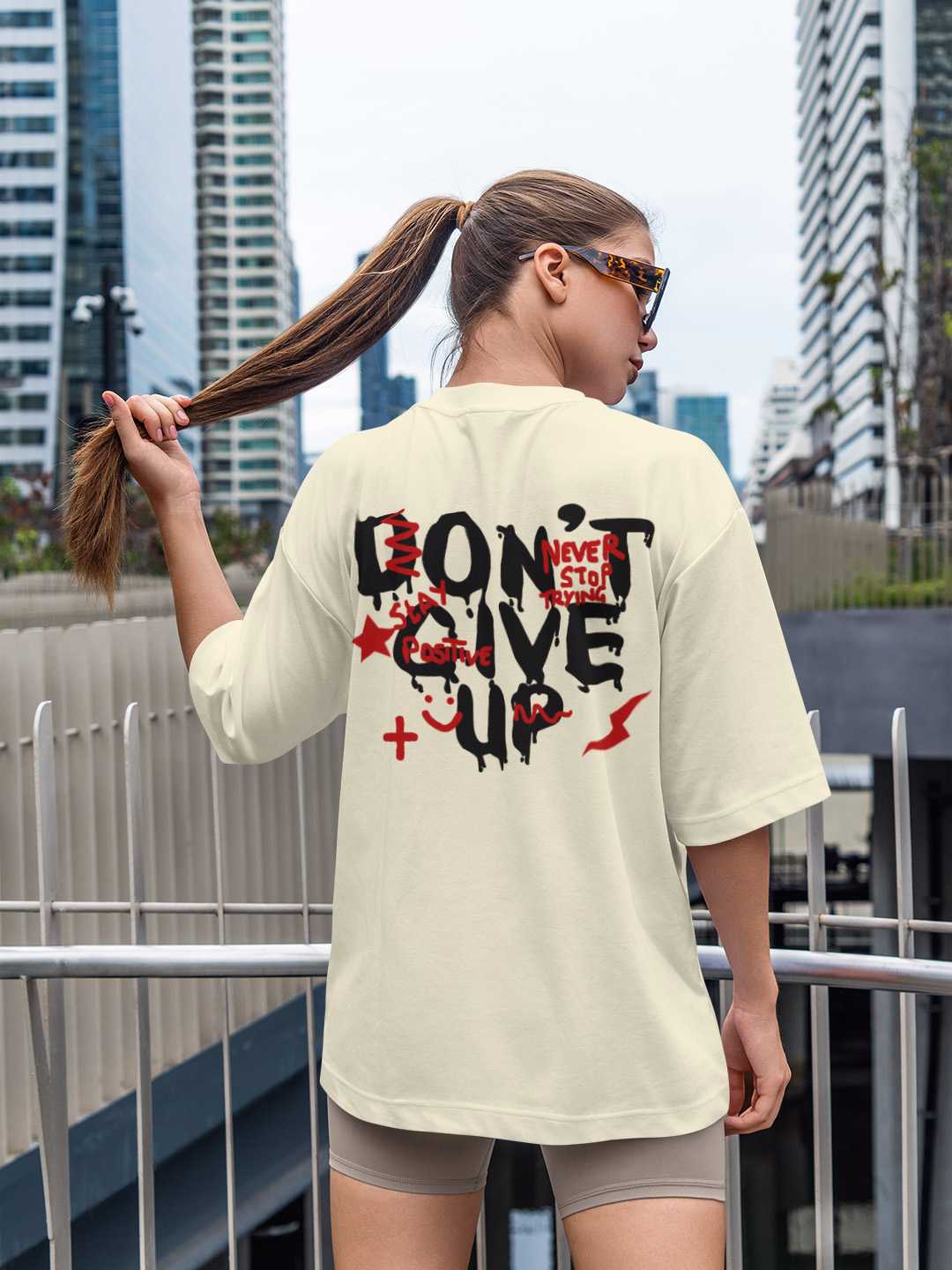 Don't Give Up Oversized Tee