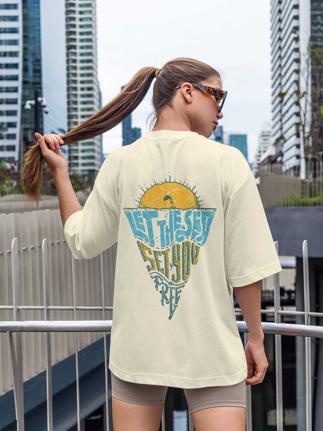 Let The Sea Set You Free Oversized Tee