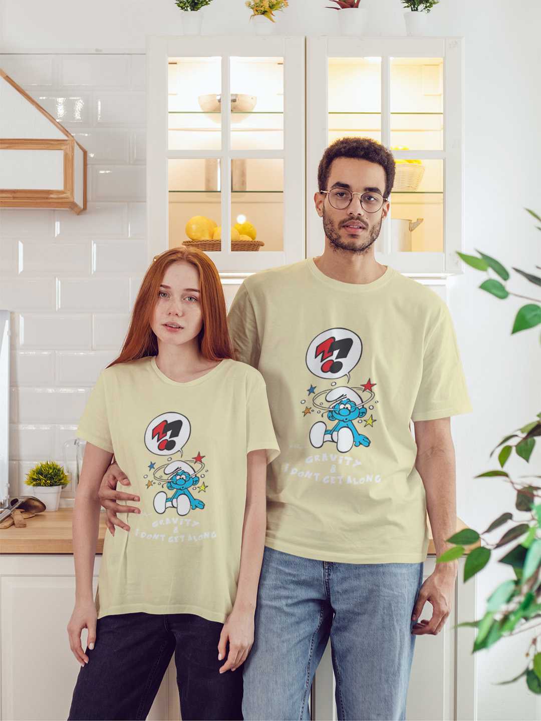 Confused Smurf Regular Graphic Tee