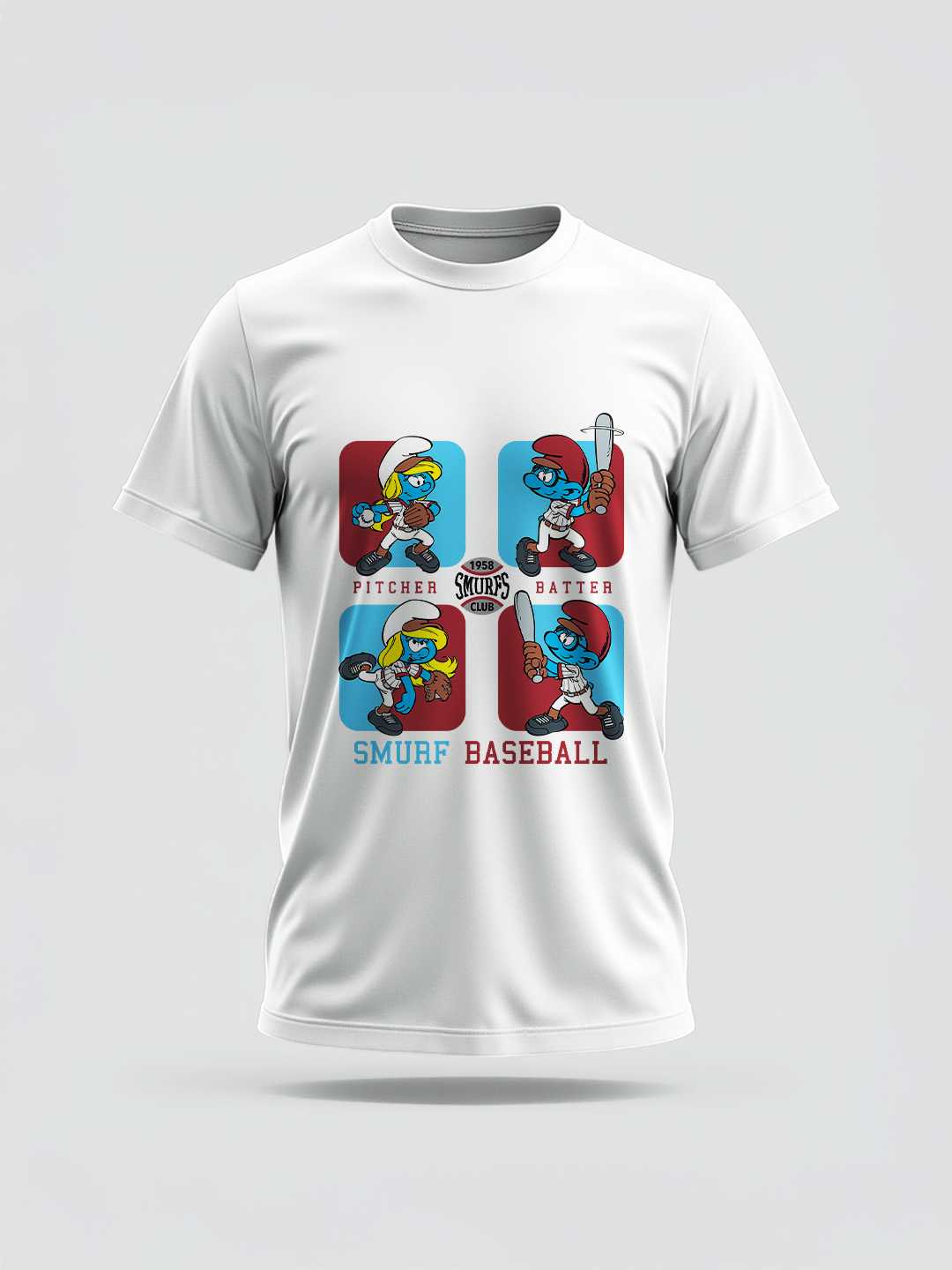 Smurfs Baseball Regular Graphic Tee