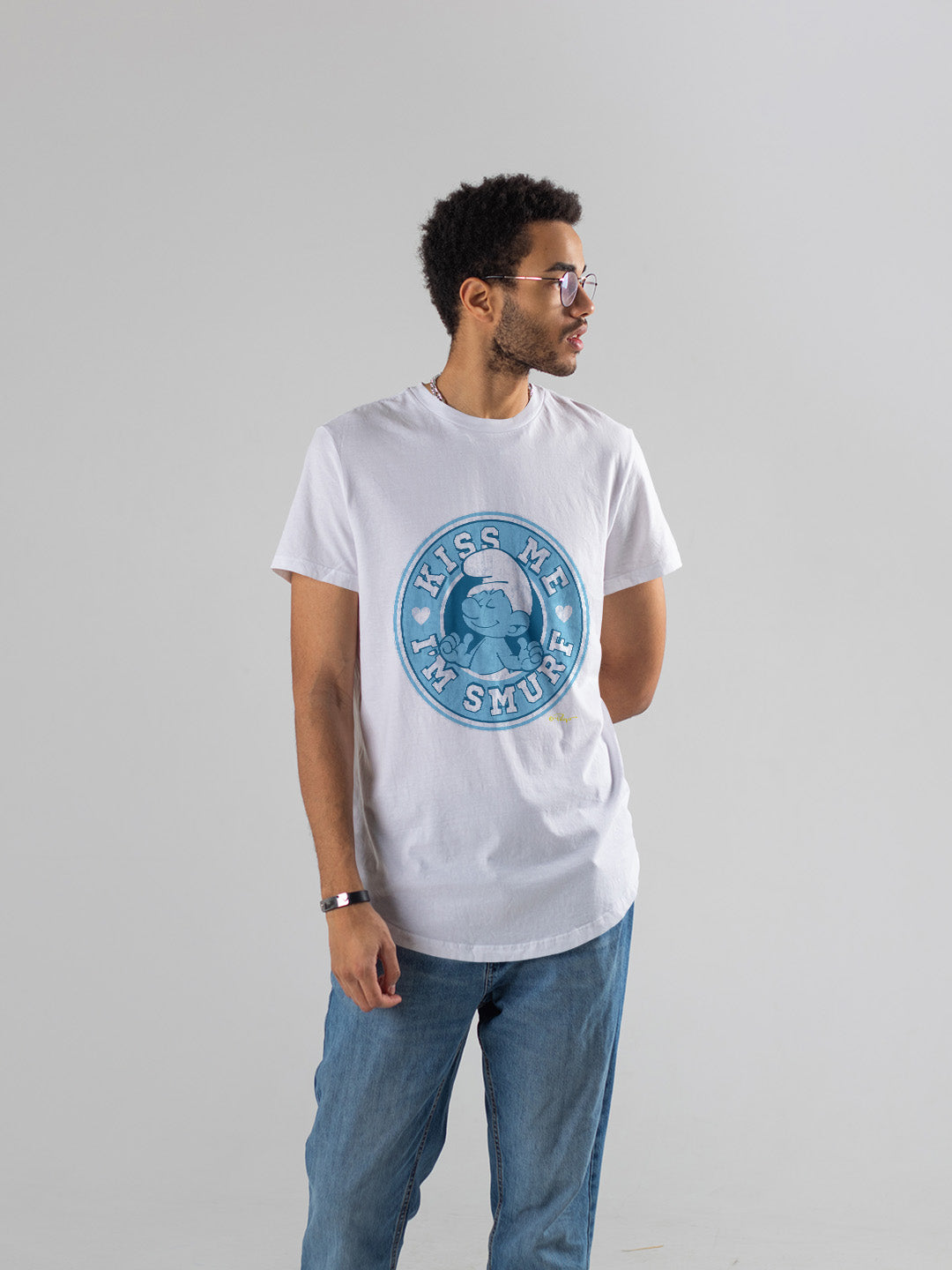 Kiss Me I Am A Smurf Regular Graphic Tee