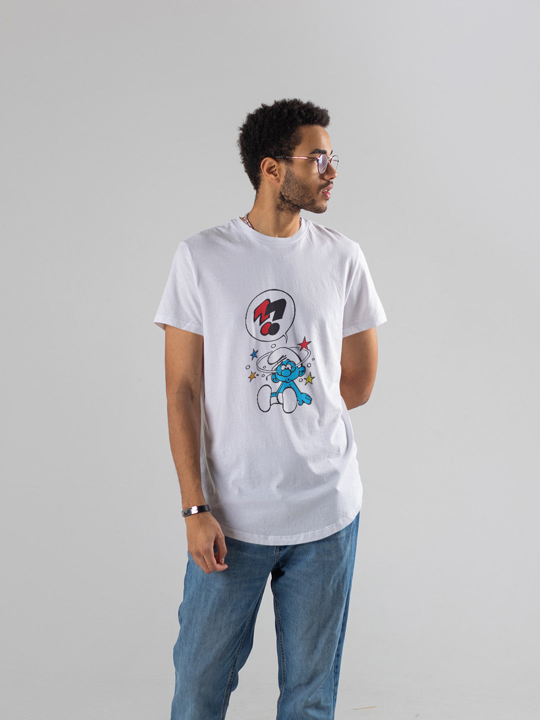 Confused Smurf Regular Graphic Tee