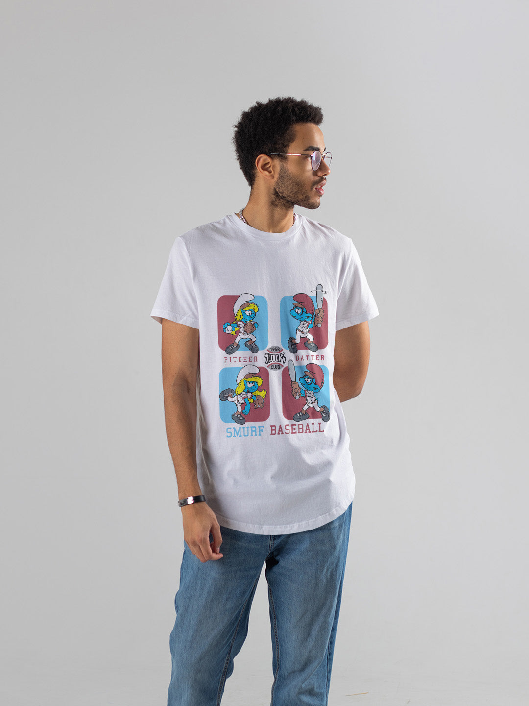 Smurfs Baseball Regular Graphic Tee