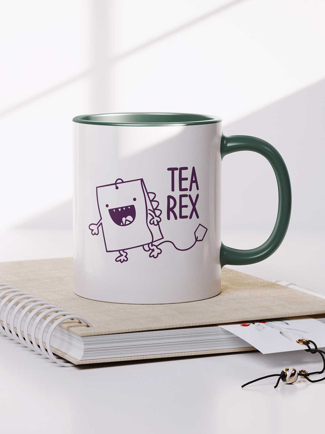 TEA REX Graphic Printed Ceramic Mug