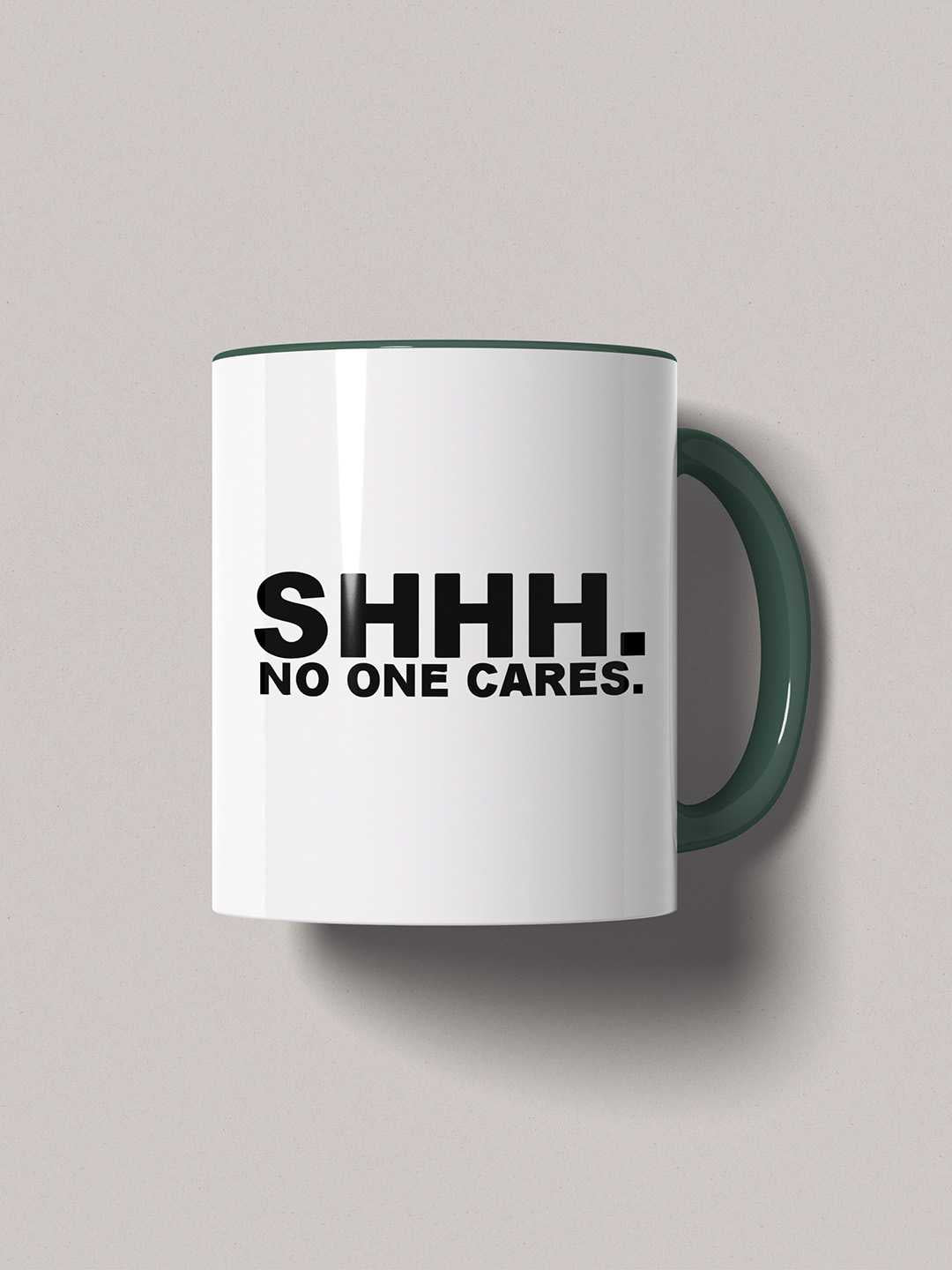 NO ONE CARES Graphic Printed Ceramic Mug