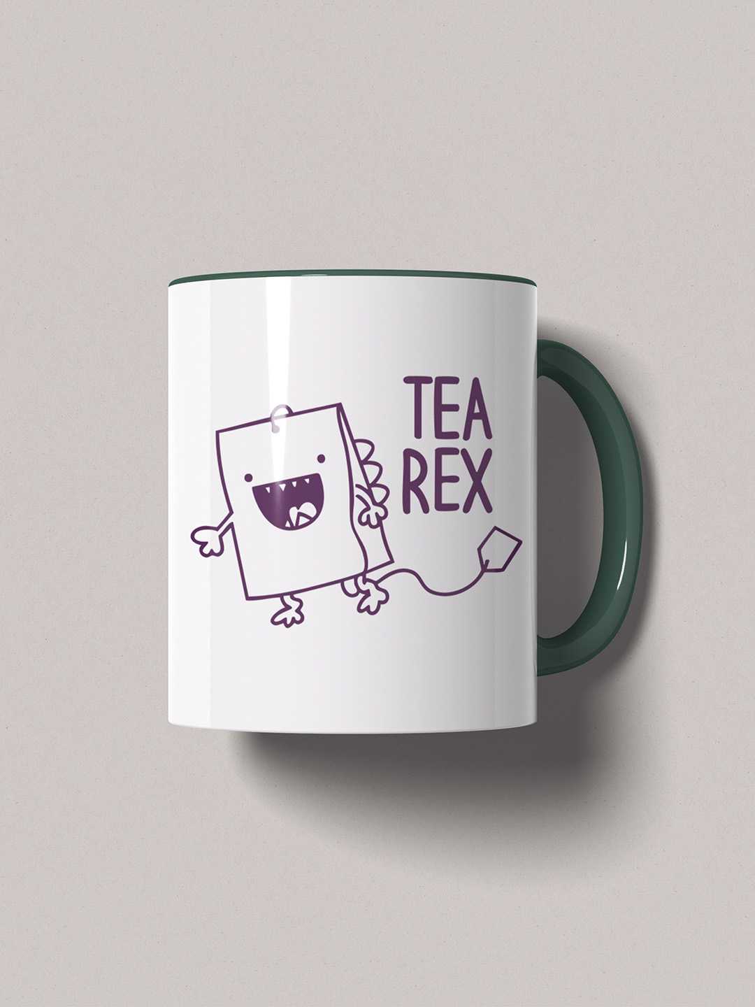 TEA REX Graphic Printed Ceramic Mug