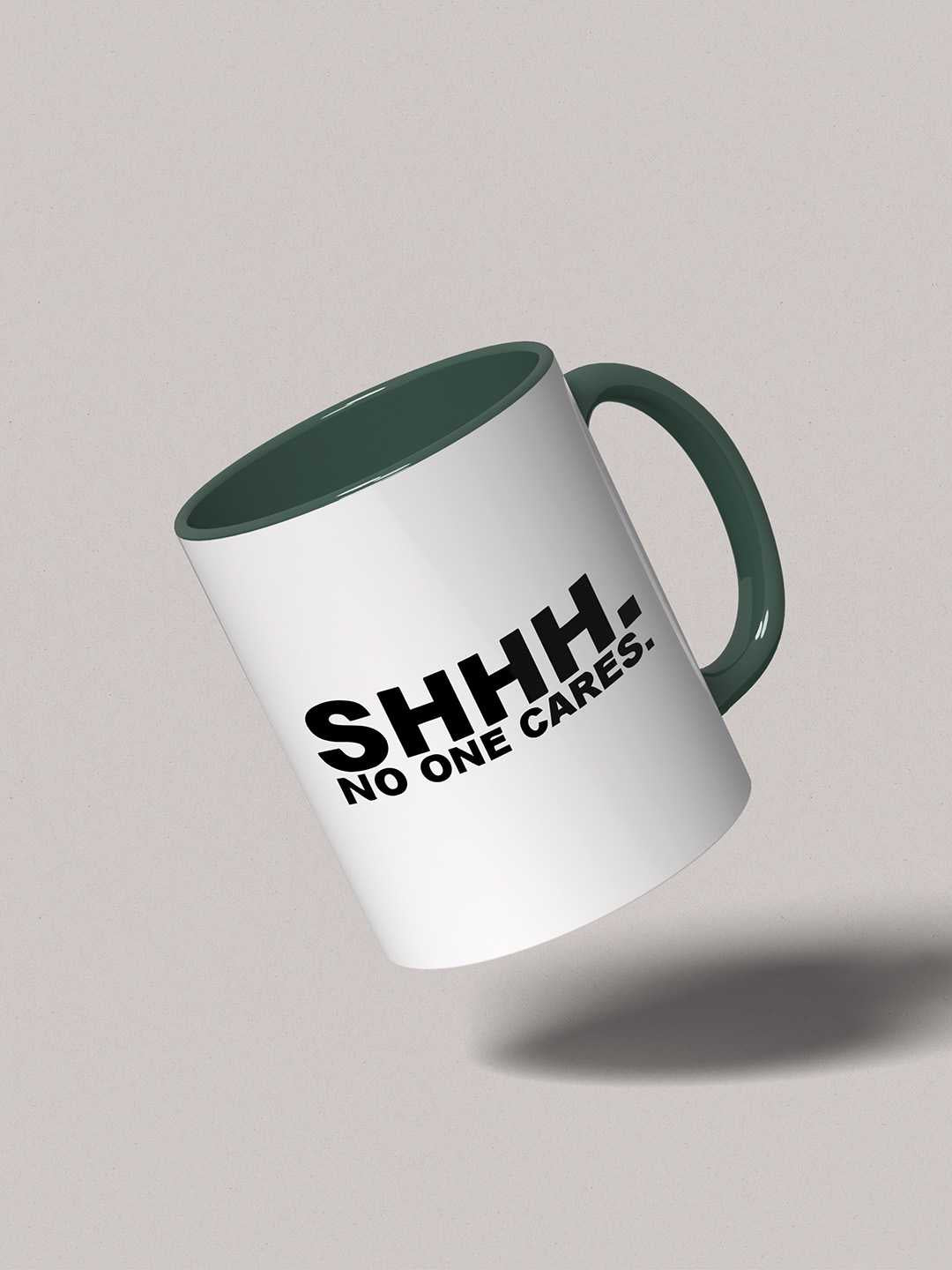 NO ONE CARES Graphic Printed Ceramic Mug