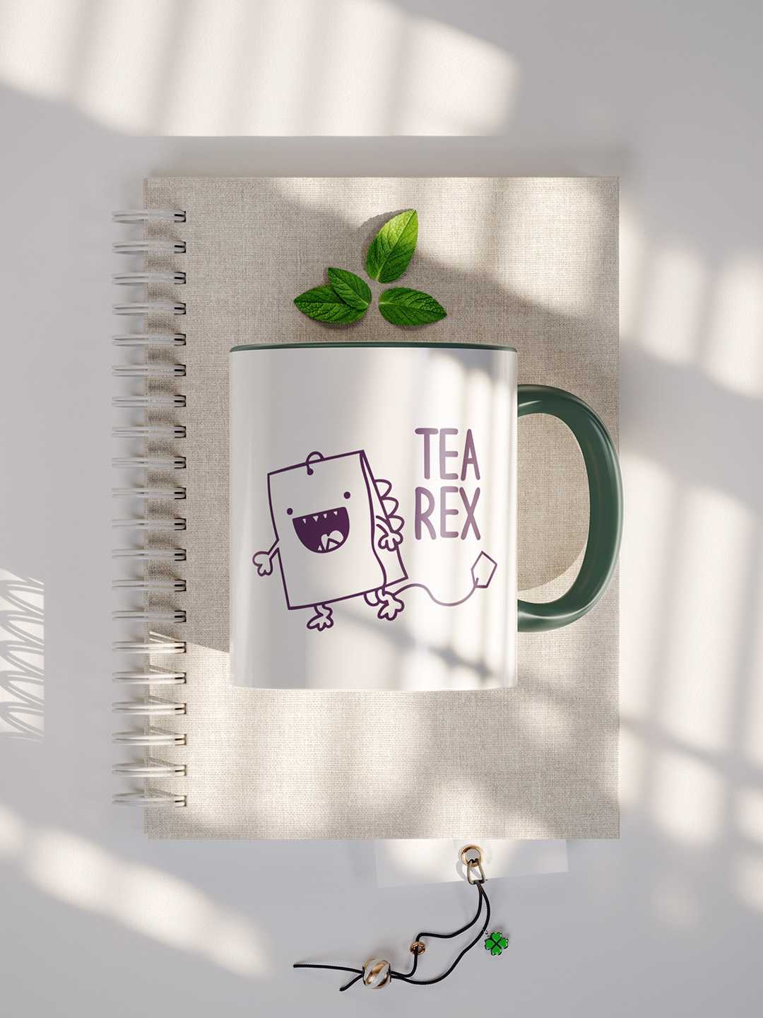 TEA REX Graphic Printed Ceramic Mug