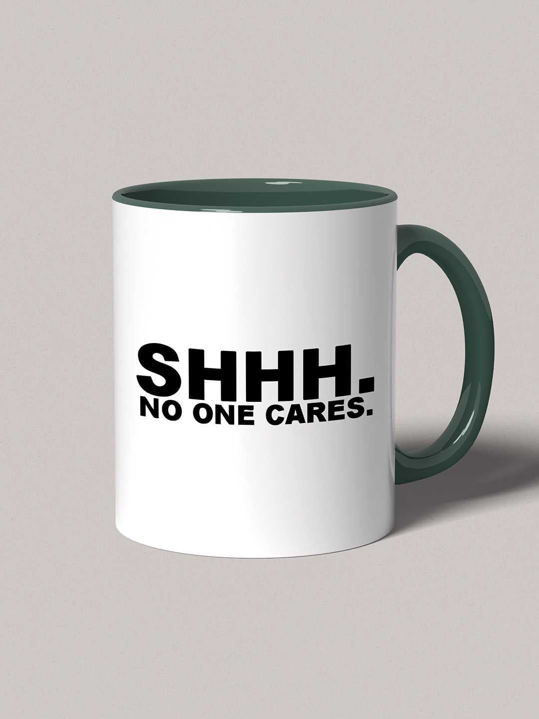 NO ONE CARES Graphic Printed Ceramic Mug