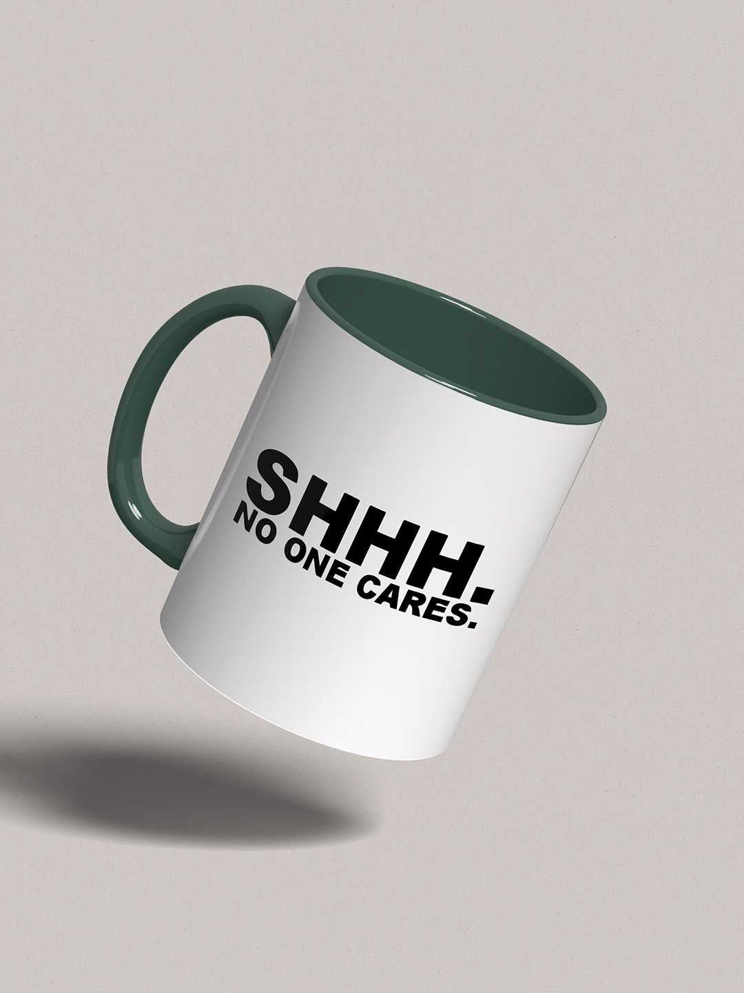 NO ONE CARES Graphic Printed Ceramic Mug