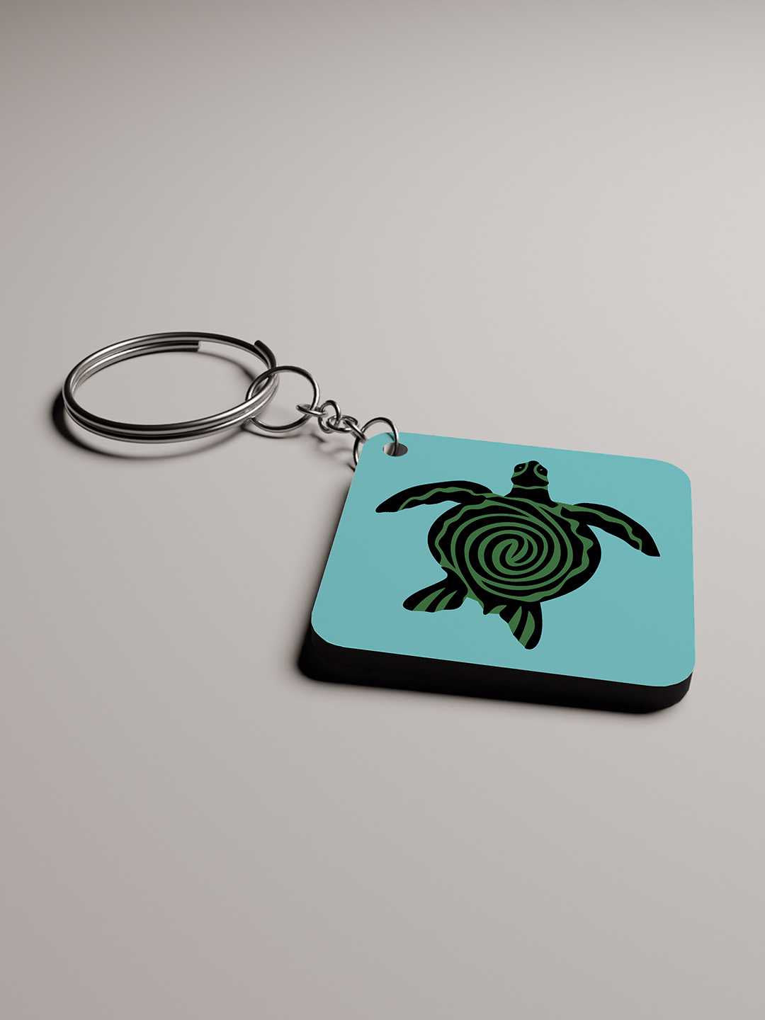 Turtle Art Graphic Keychain