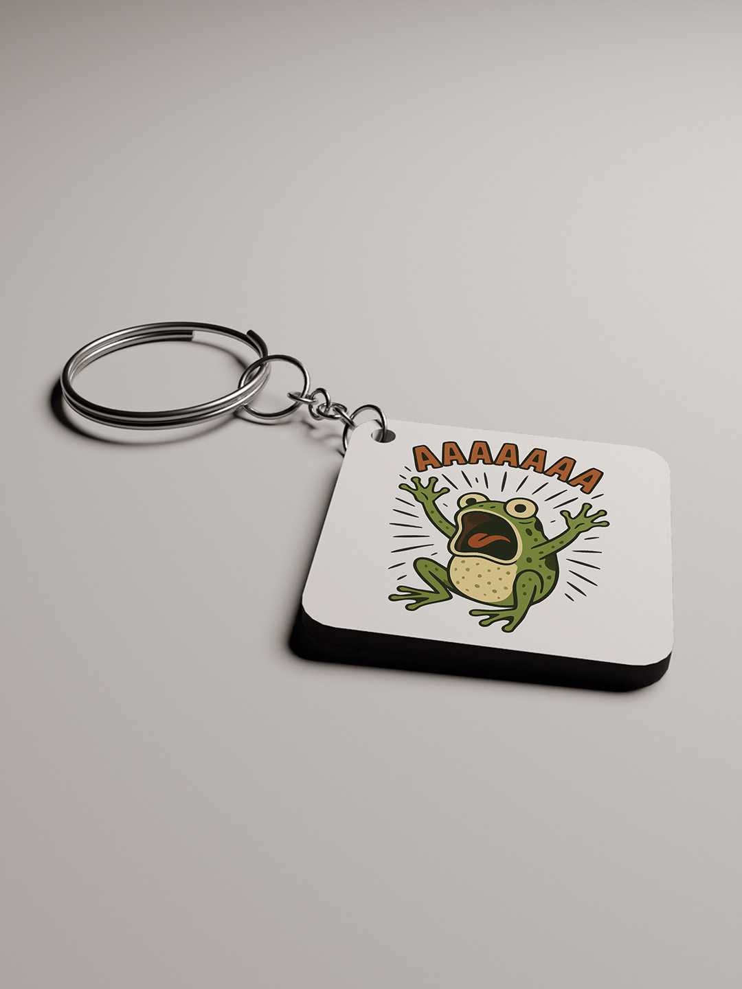 Frog Art Graphic Keychain