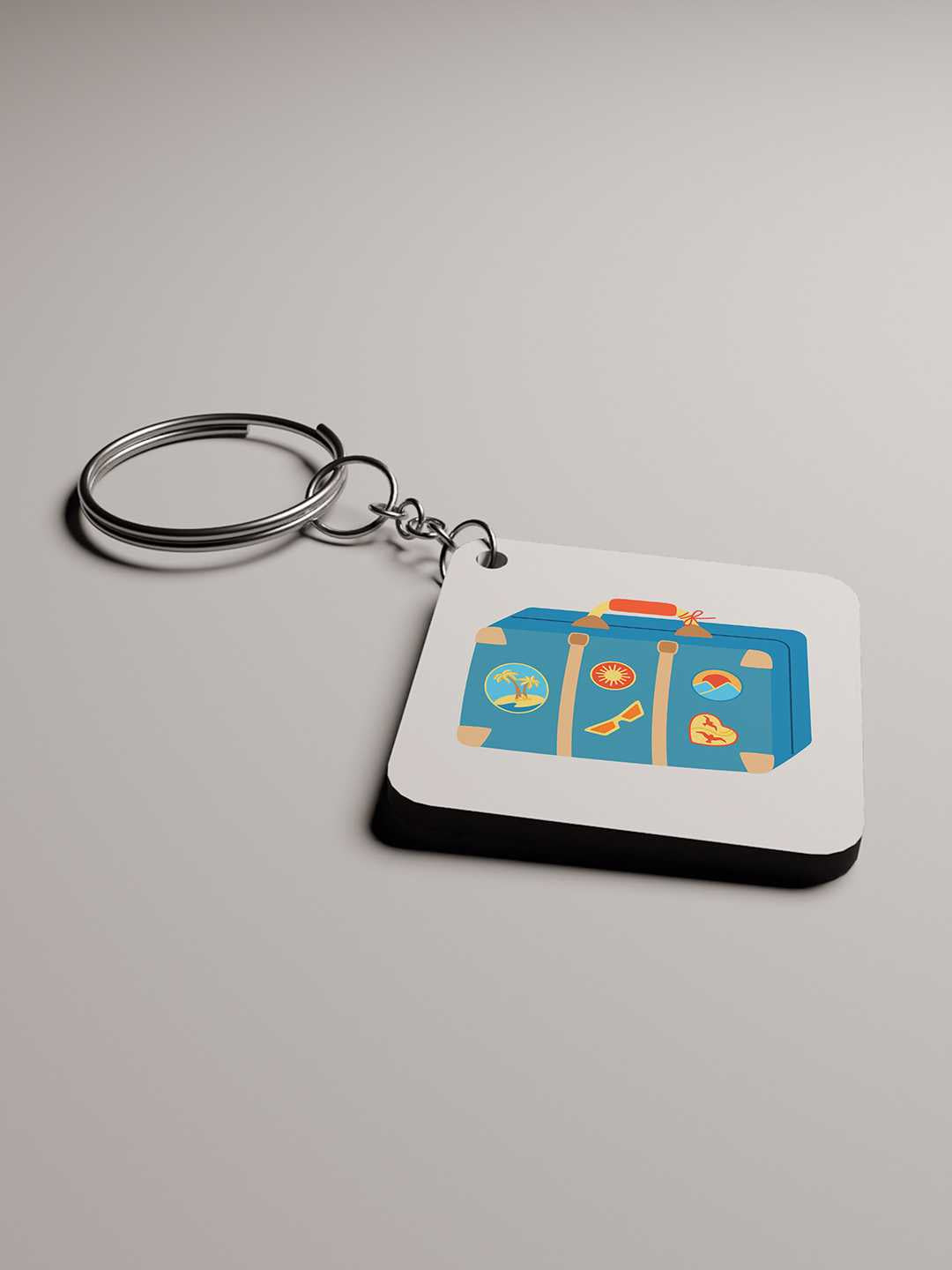 Trendy Travel Case Graphic Keychain