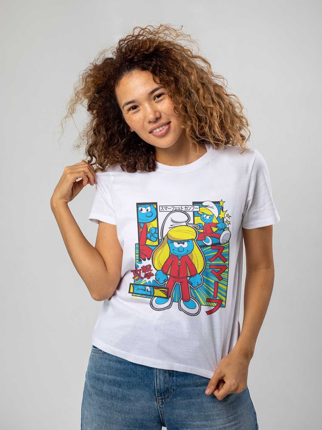 Smurfette Cute Kung Fu - Smurfs Regular Graphic Tee