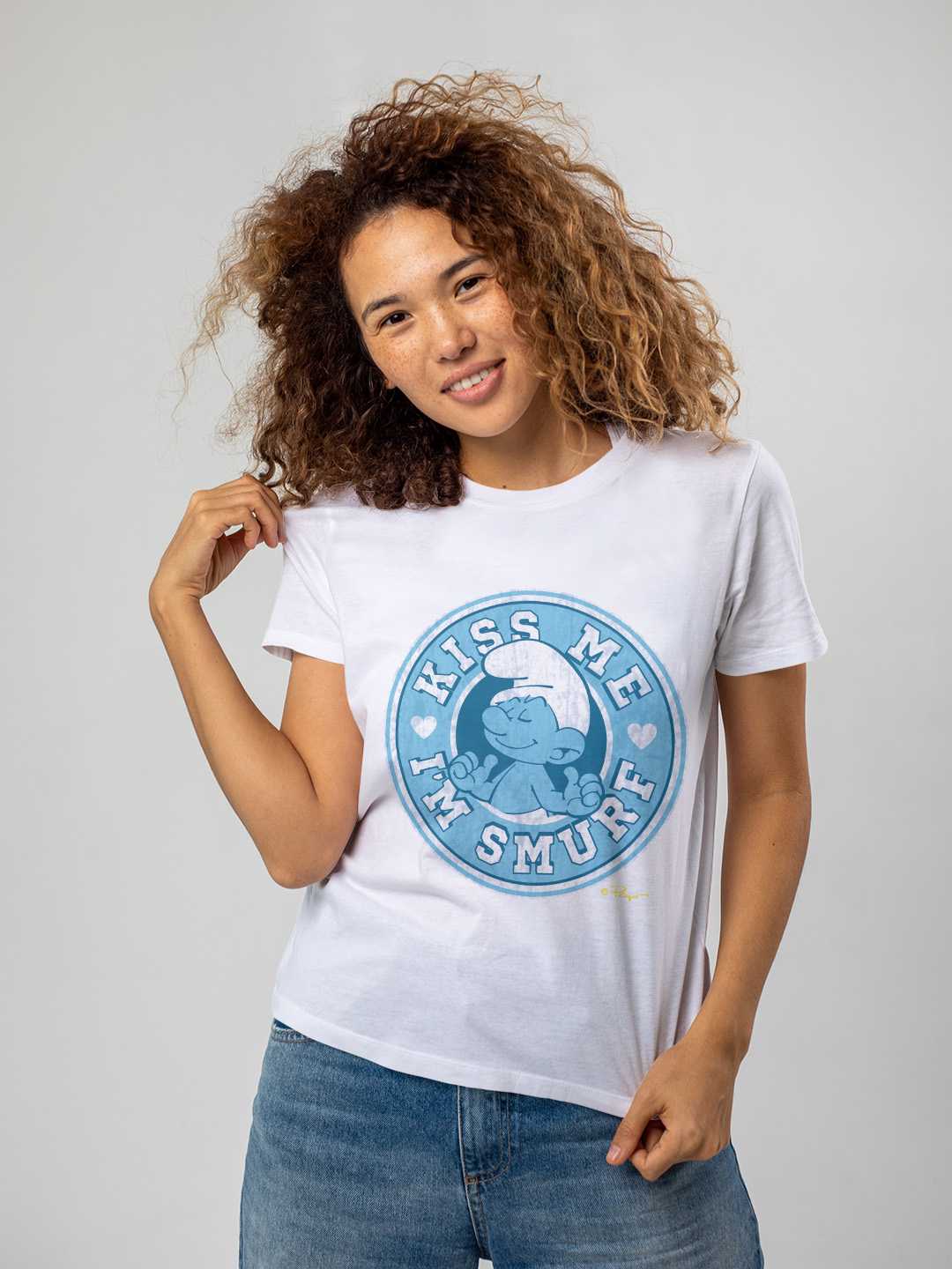 Kiss Me I Am A Smurf Regular Graphic Tee