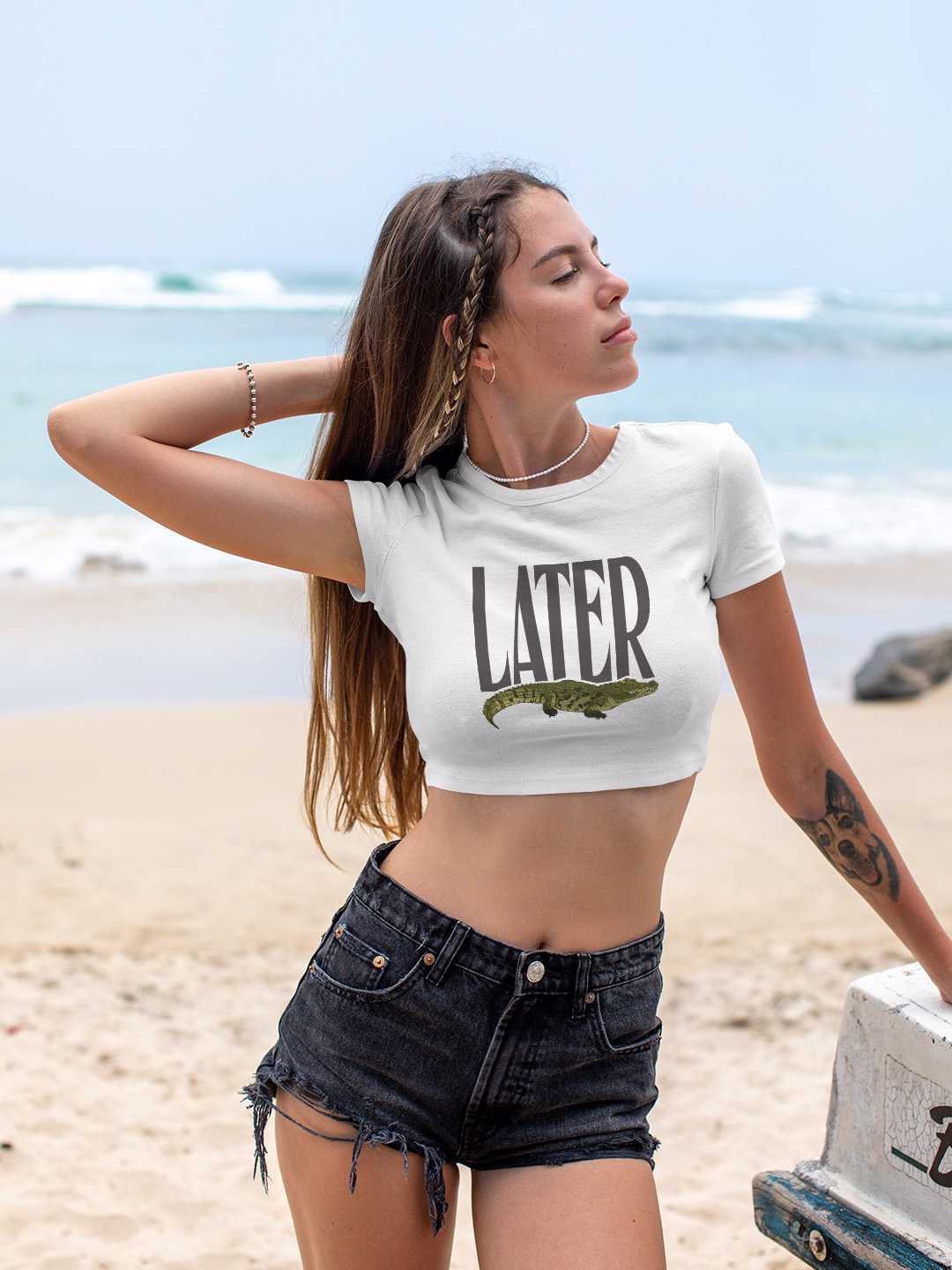 Later Aligator Graphic Baby Tee