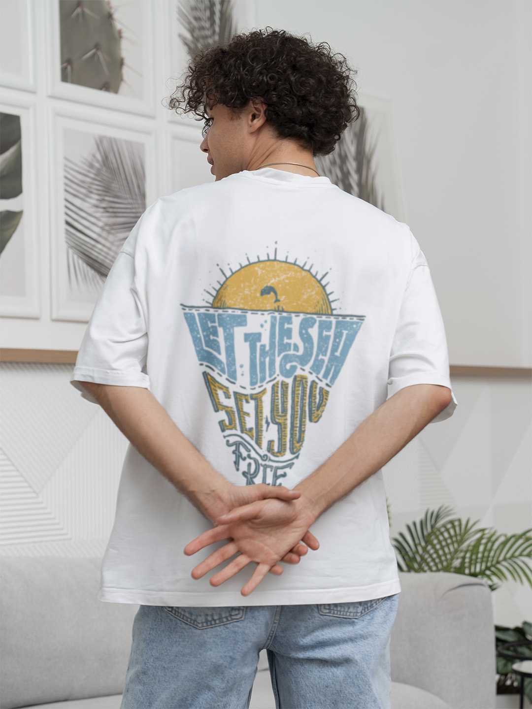 Let The Sea Set You Free Oversized Tee