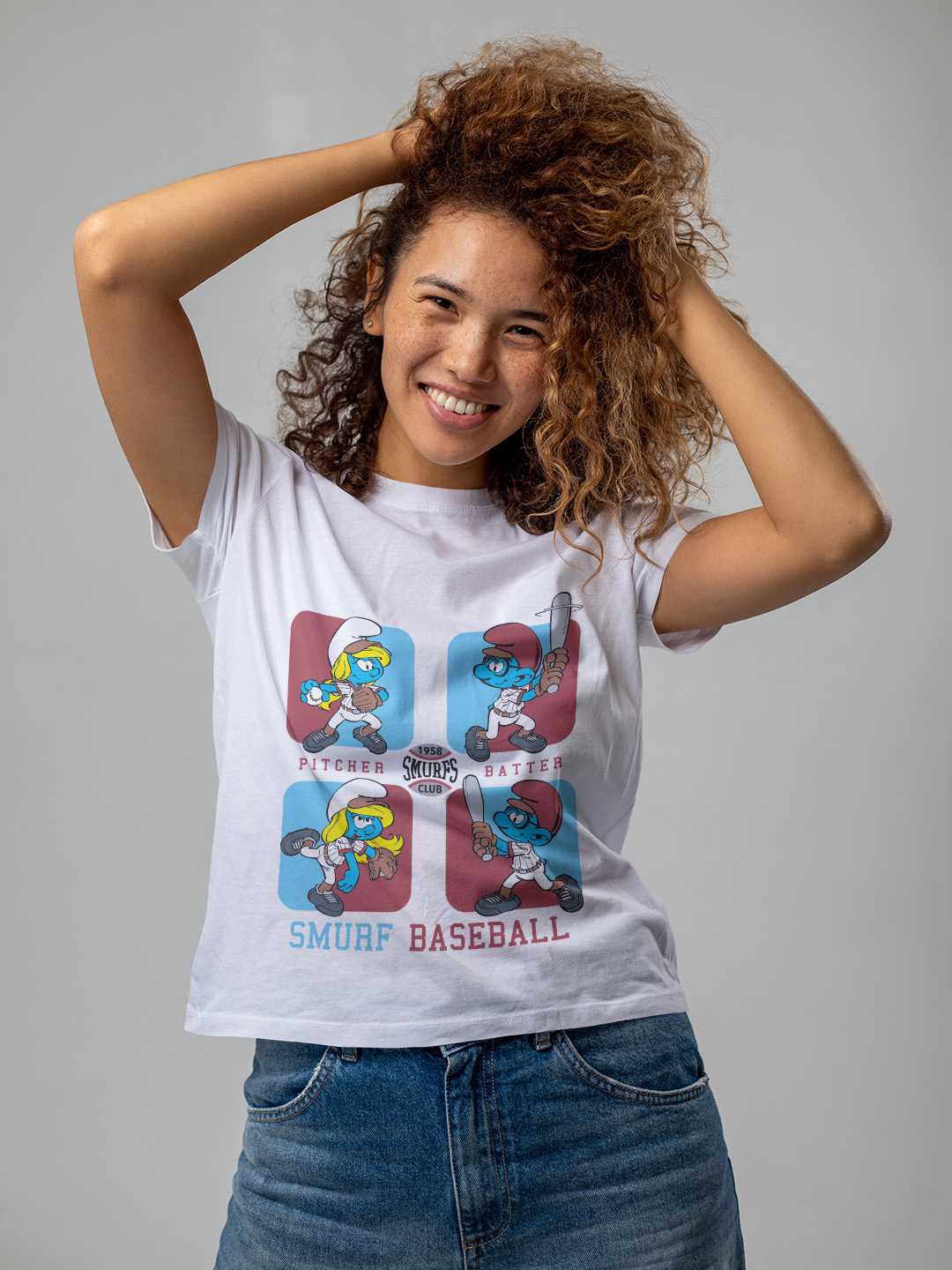 Smurfs Baseball Regular Graphic Tee