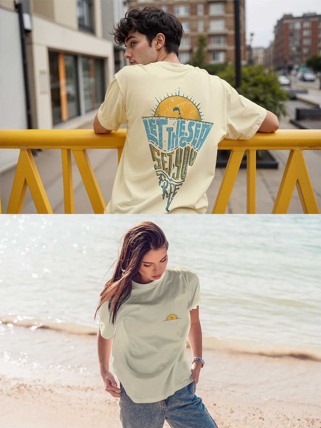 Let The Sea Set You Free Oversized Tee