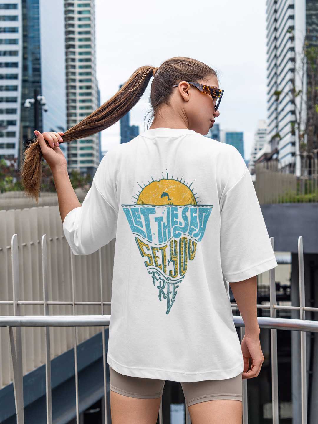 Let The Sea Set You Free Oversized Tee