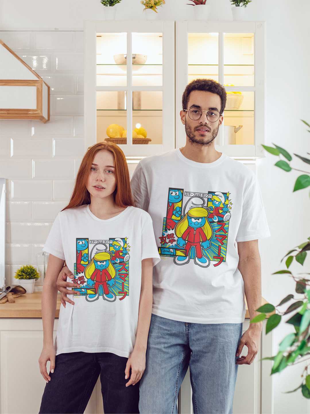 Smurfette Cute Kung Fu - Smurfs Regular Graphic Tee