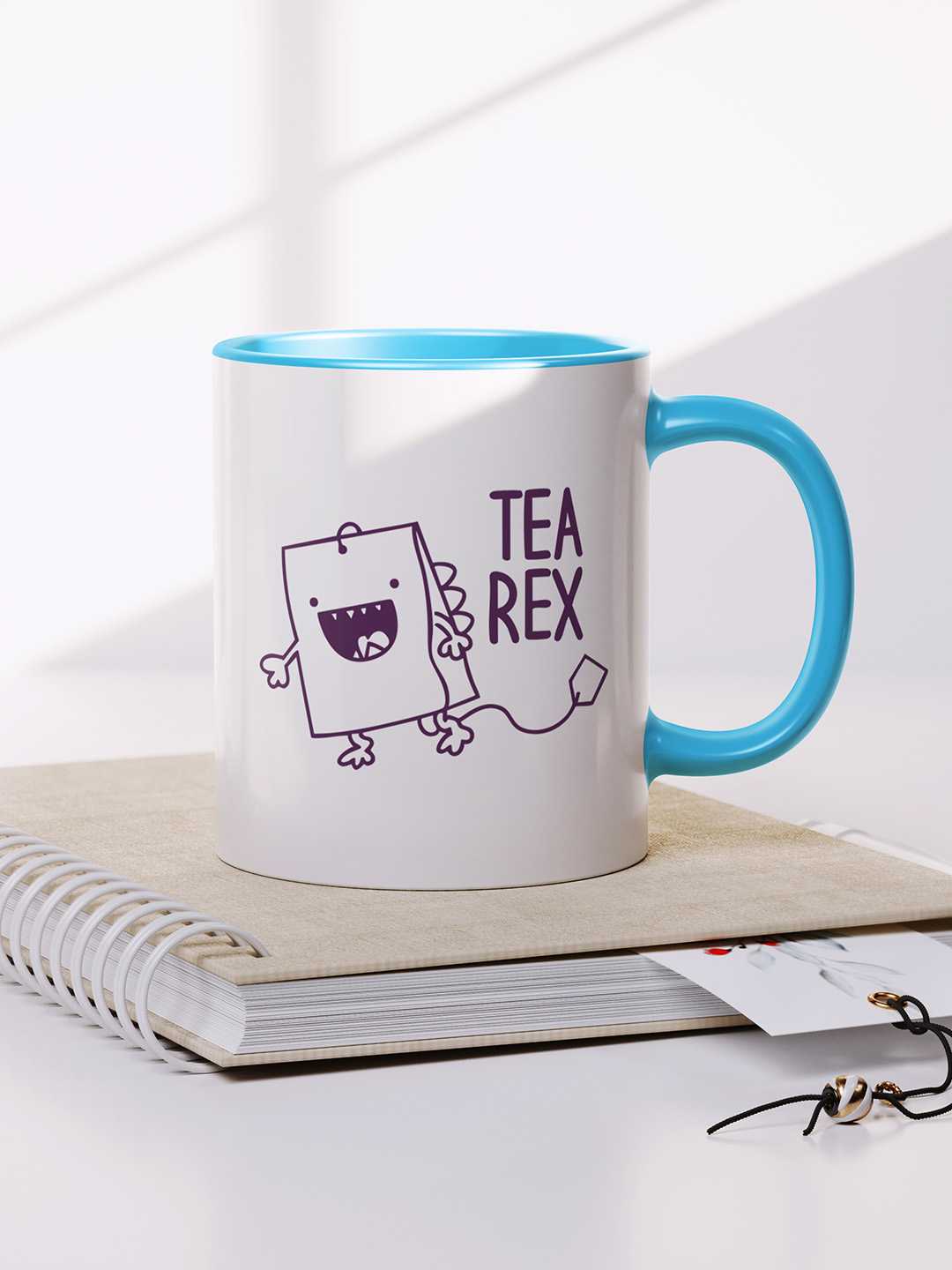 TEA REX Graphic Printed Ceramic Mug