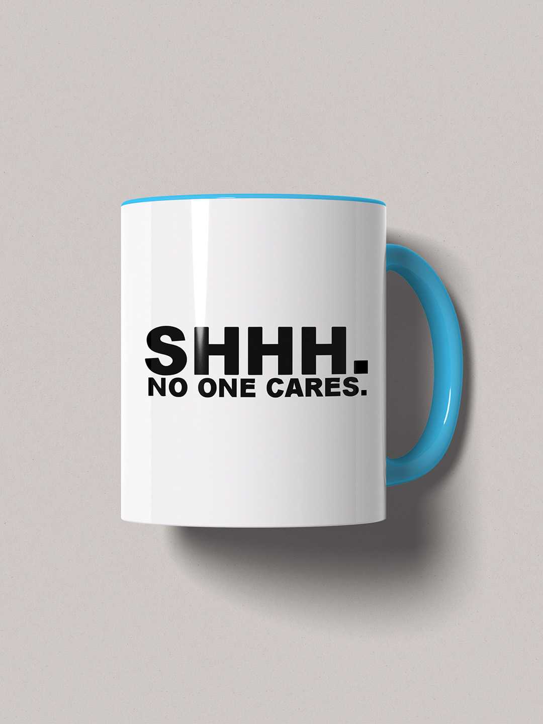 NO ONE CARES Graphic Printed Ceramic Mug