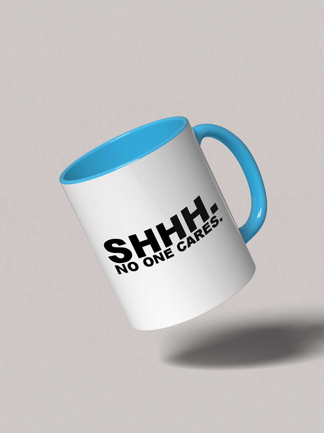 NO ONE CARES Graphic Printed Ceramic Mug