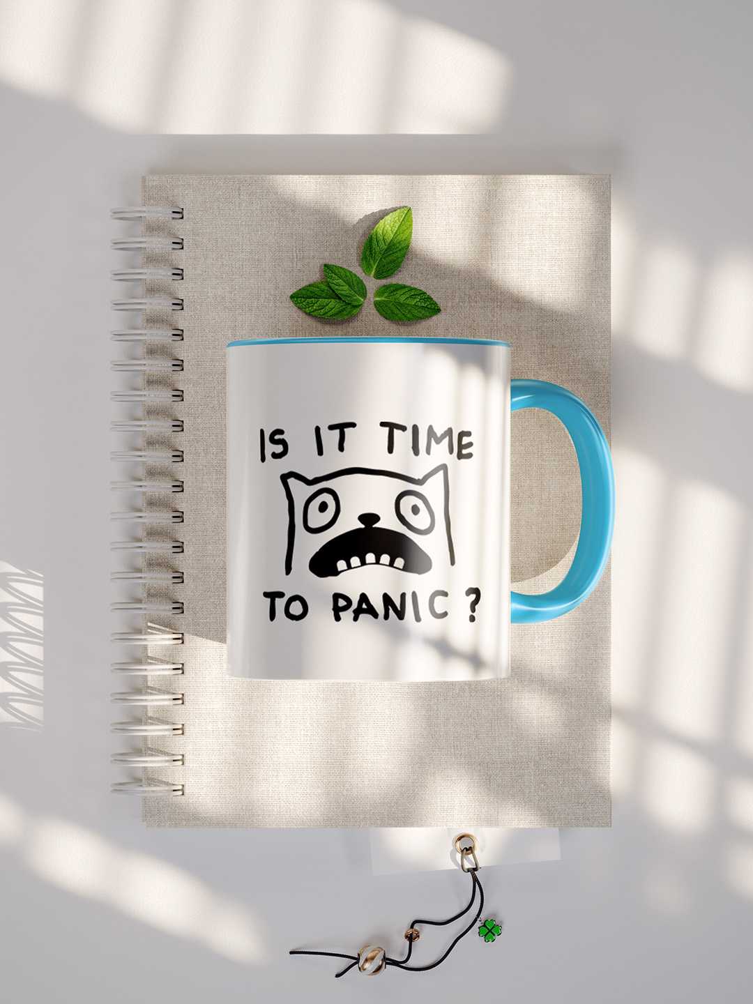 TIME TO PANIC Graphic Printed Ceramic Mug