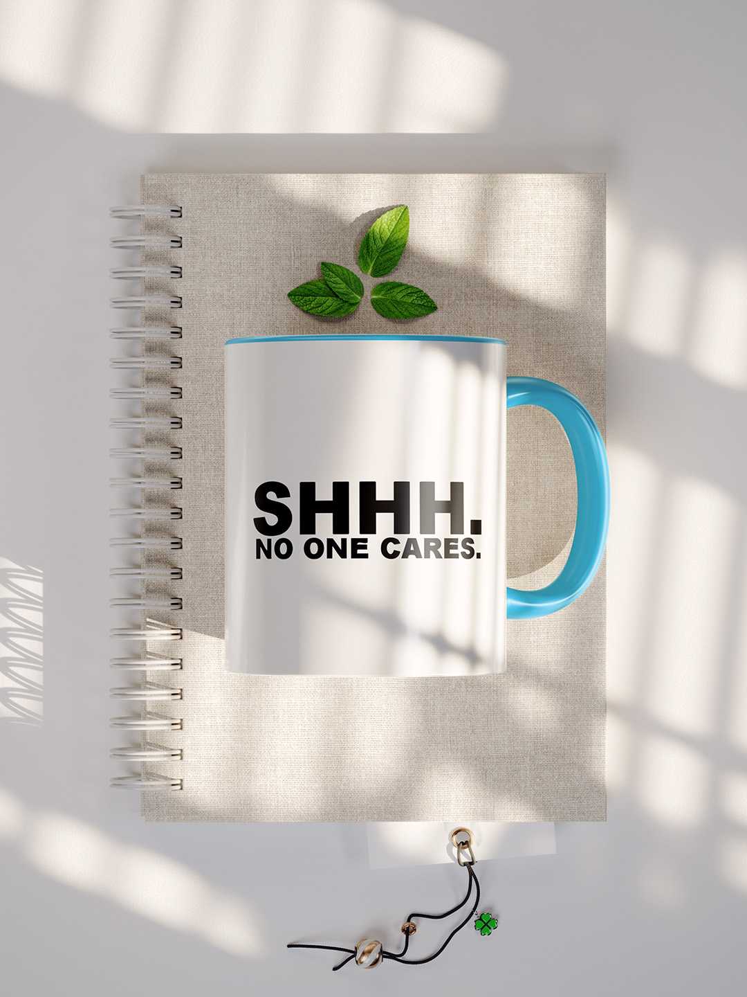 NO ONE CARES Graphic Printed Ceramic Mug