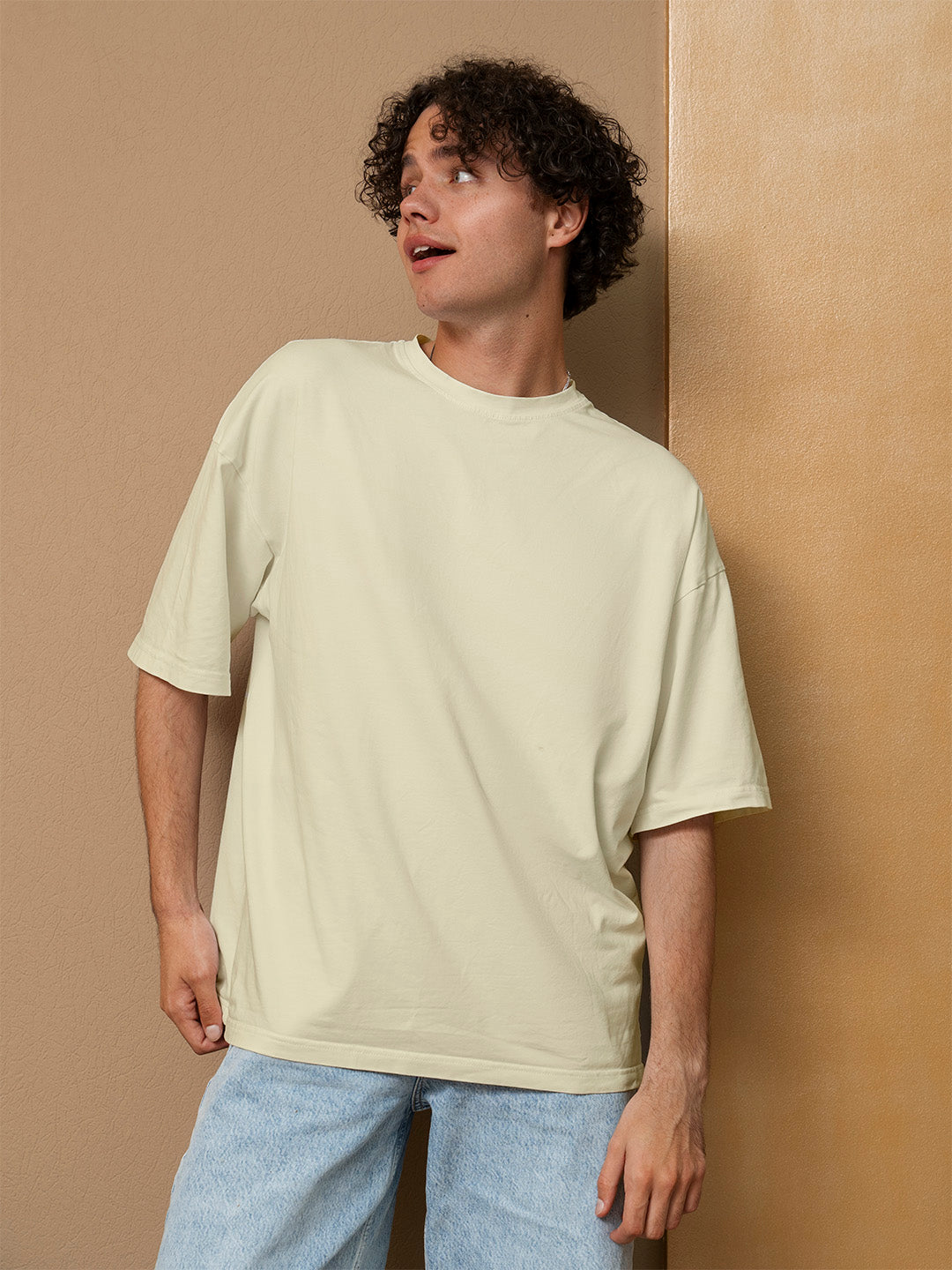 Vanilla Solid Oversized Tee