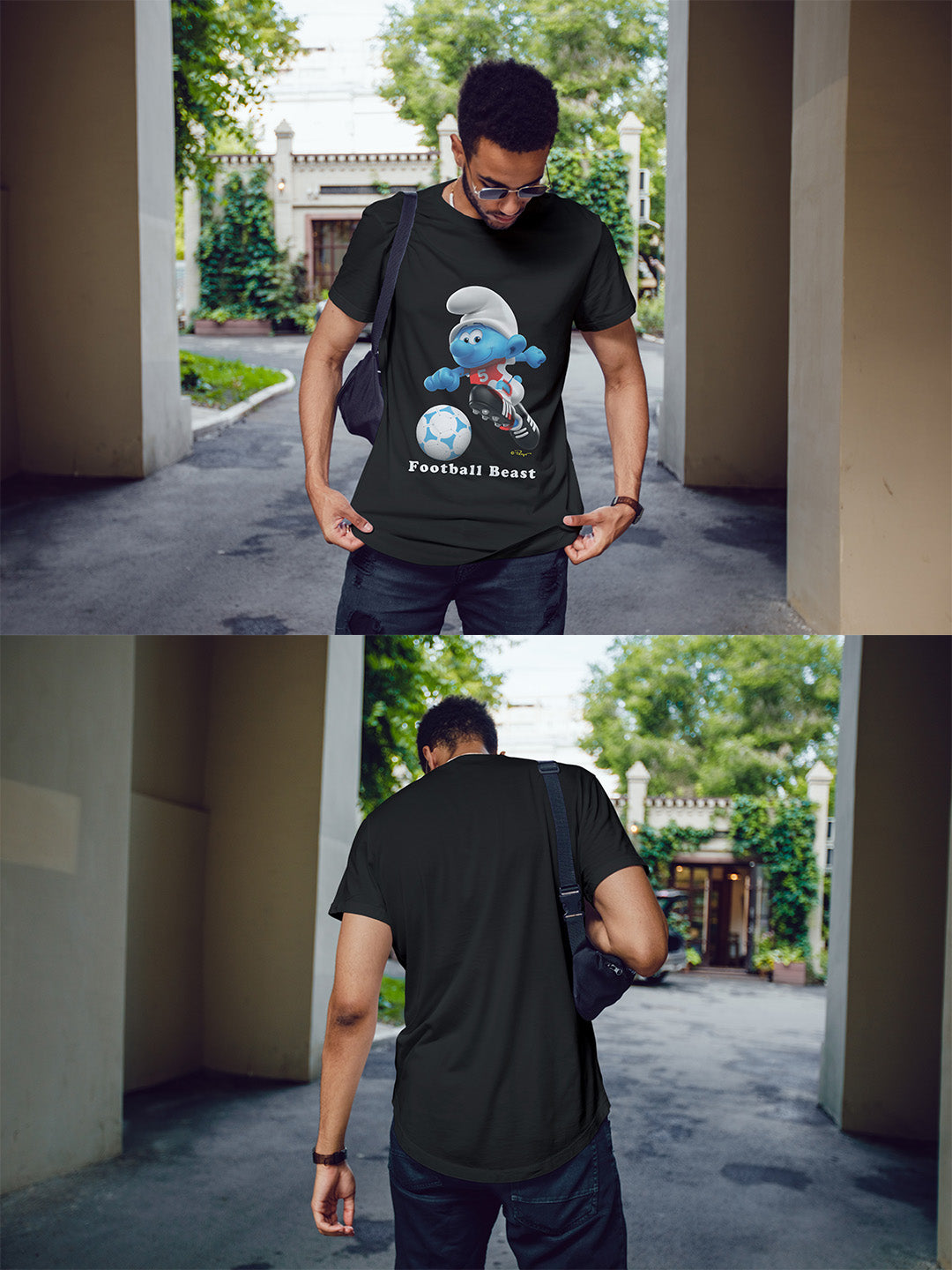 Football Beast Smurf Regular Graphic Tee