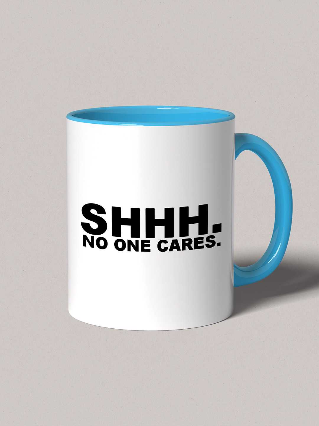 NO ONE CARES Graphic Printed Ceramic Mug