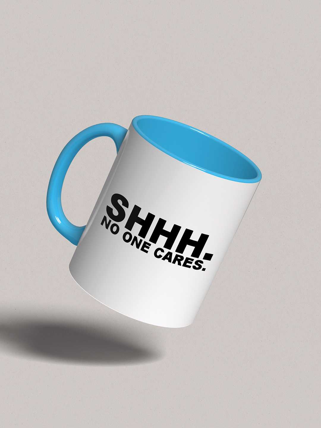NO ONE CARES Graphic Printed Ceramic Mug