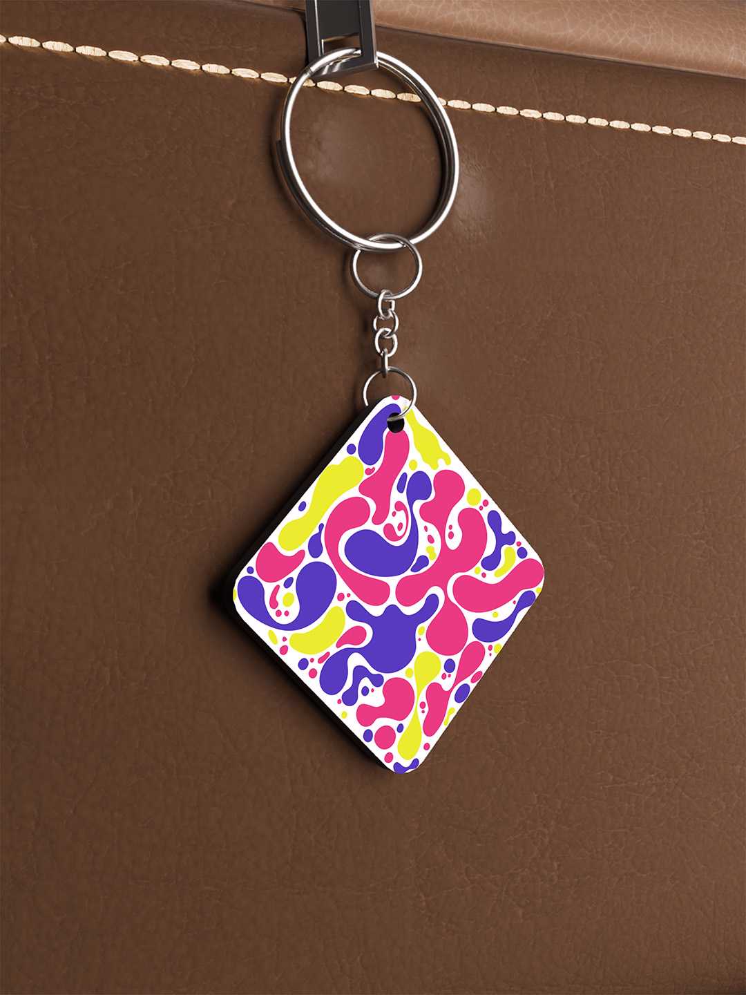 Colour Blobs Graphic Keychain
