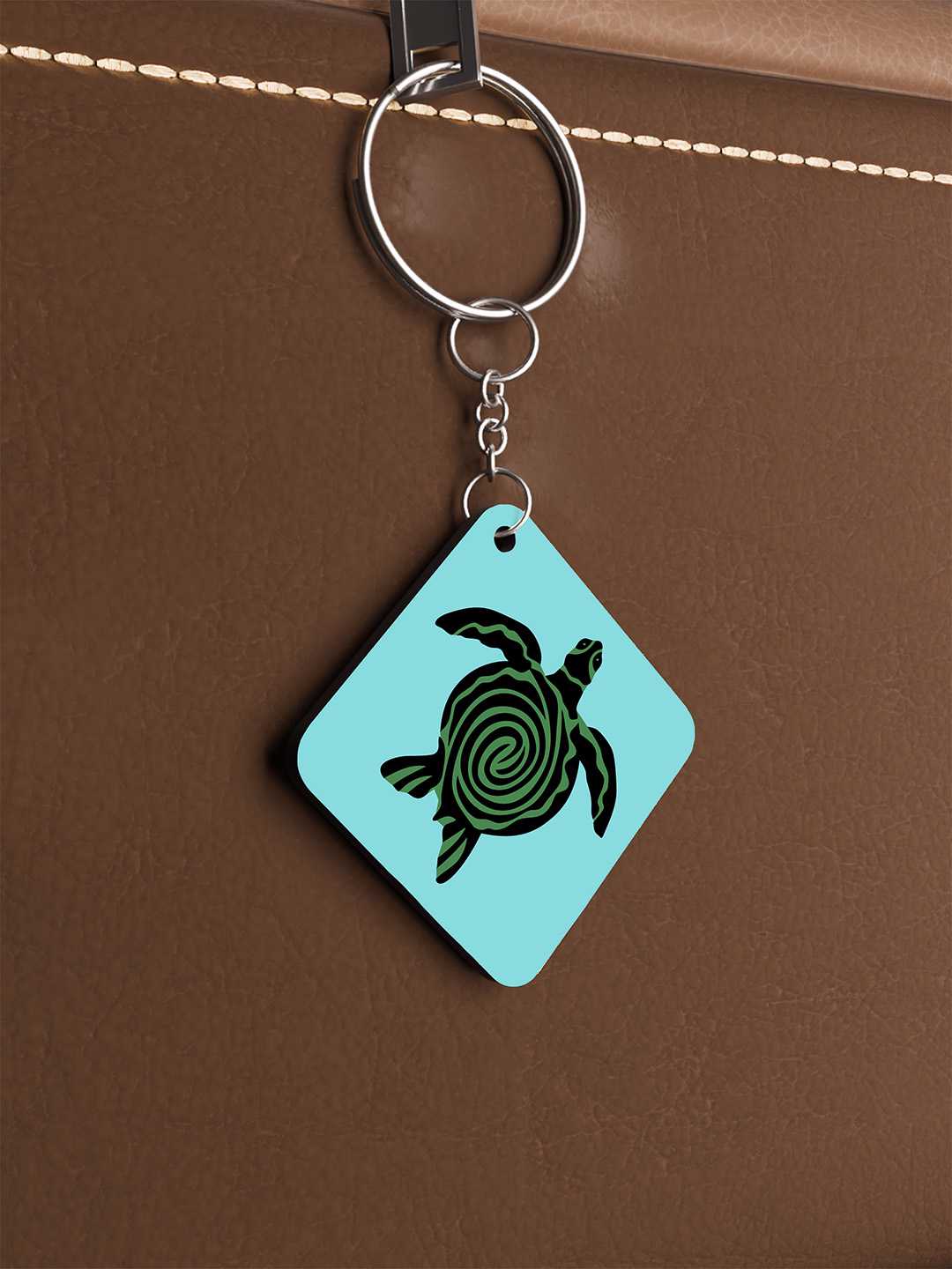 Turtle Art Graphic Keychain