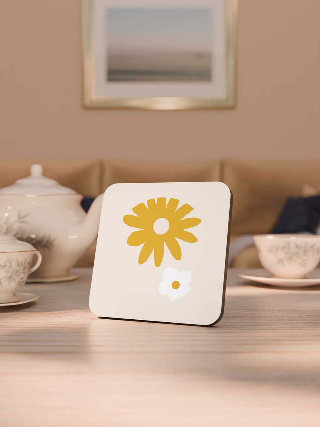 Floral Graphic Coasters - Pack of 6