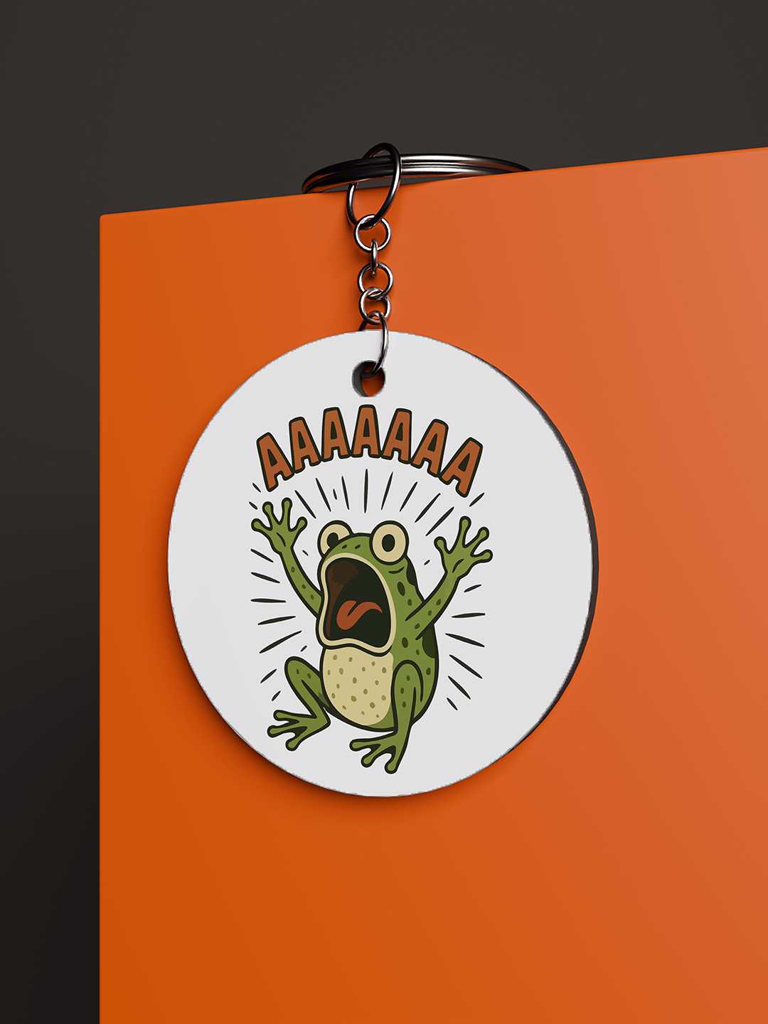 Frog Art Graphic Keychain