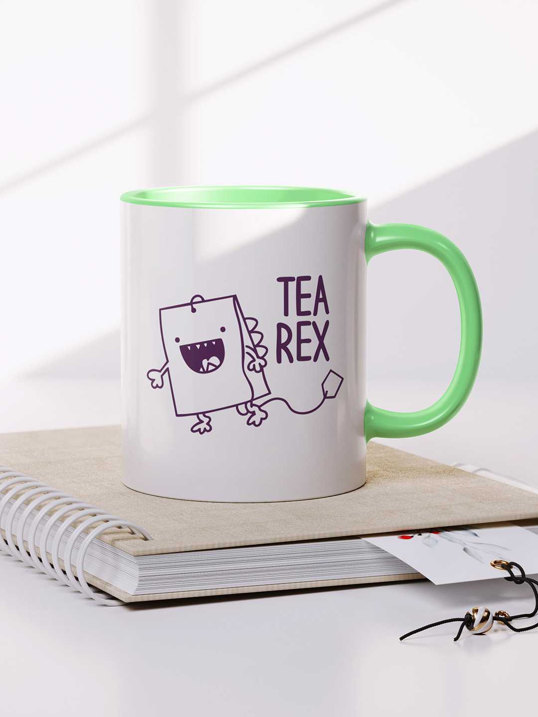 TEA REX Graphic Printed Ceramic Mug