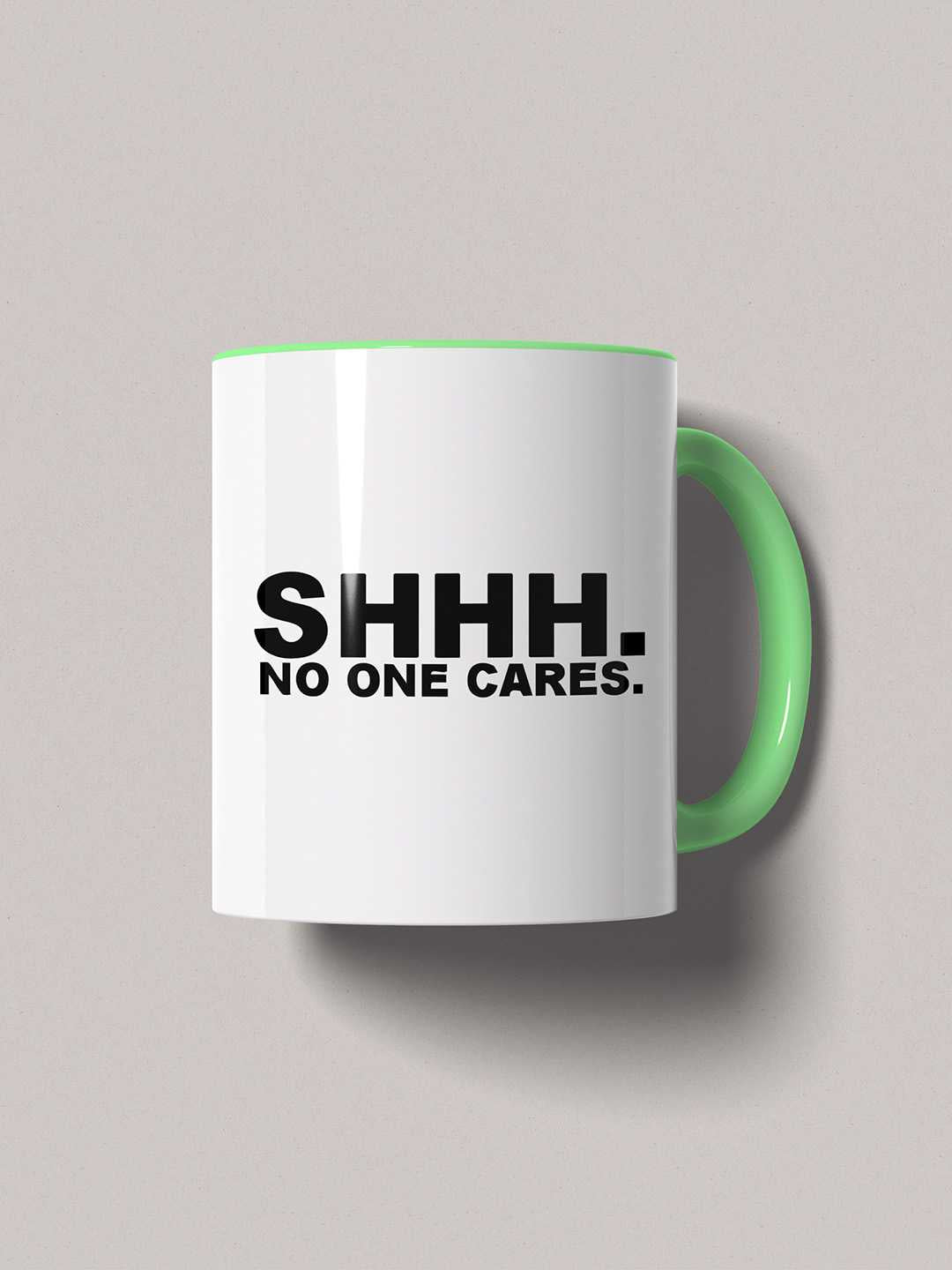 NO ONE CARES Graphic Printed Ceramic Mug