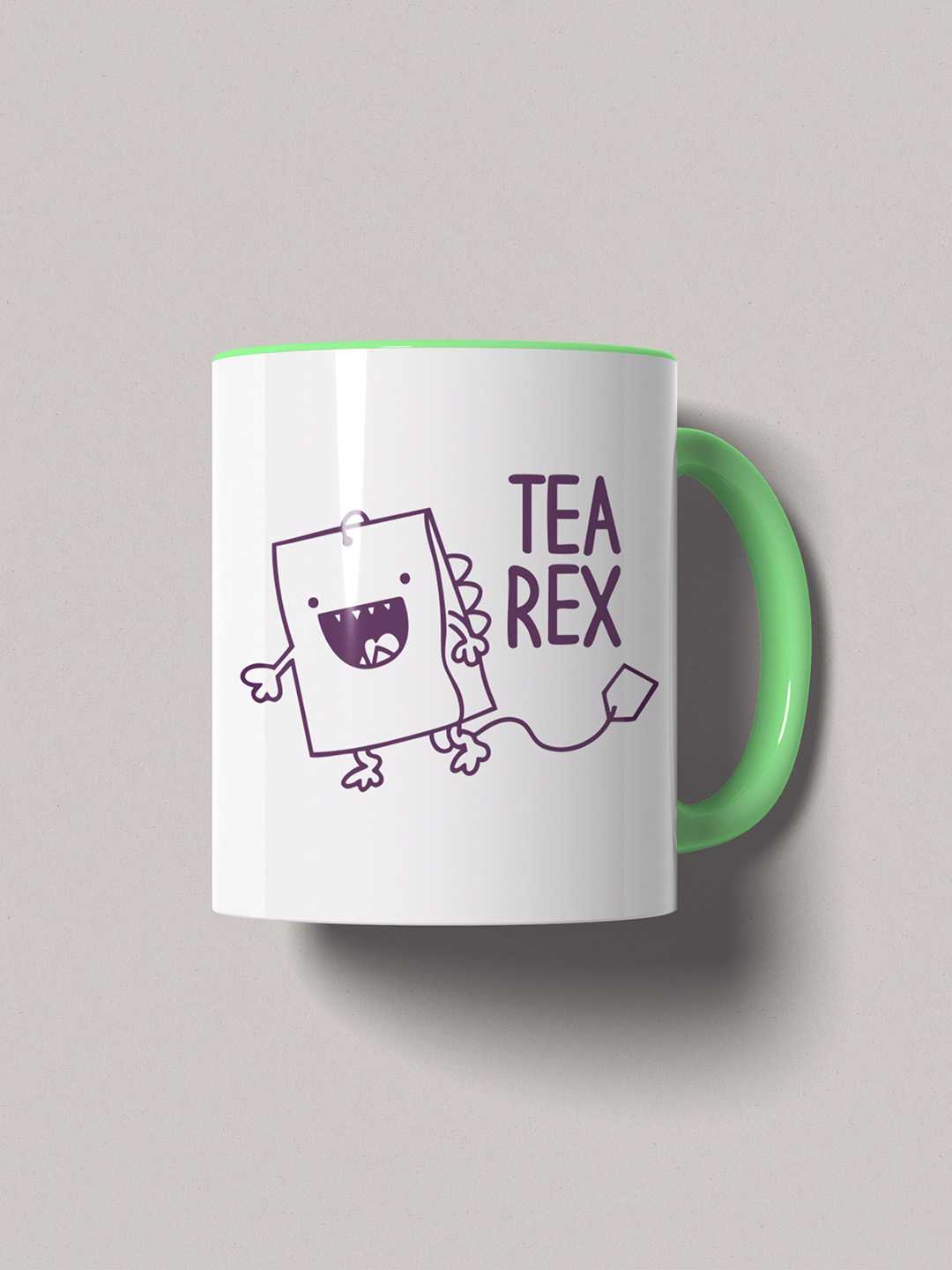 TEA REX Graphic Printed Ceramic Mug