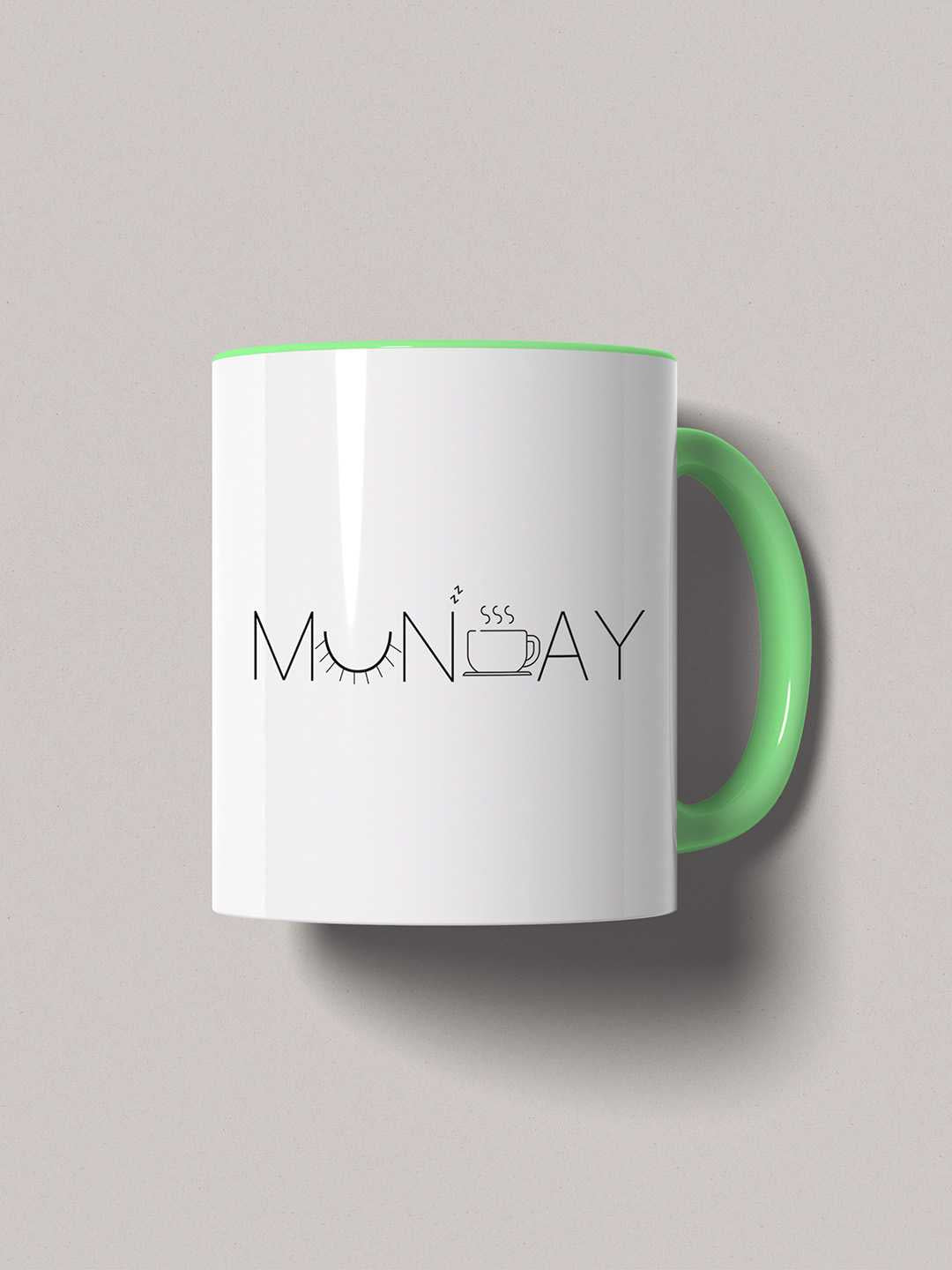 MONDAY Graphic Printed Ceramic Mug