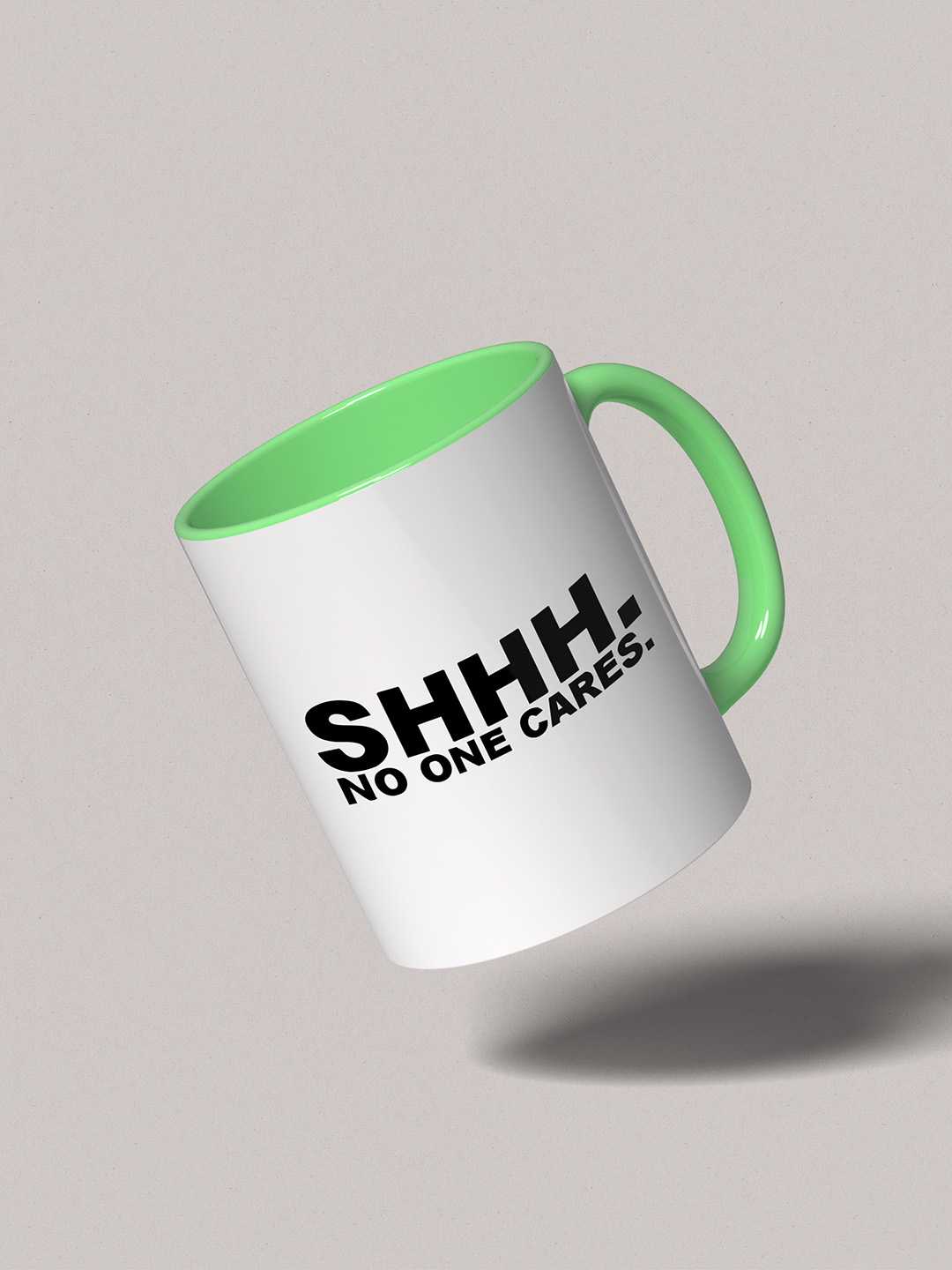NO ONE CARES Graphic Printed Ceramic Mug