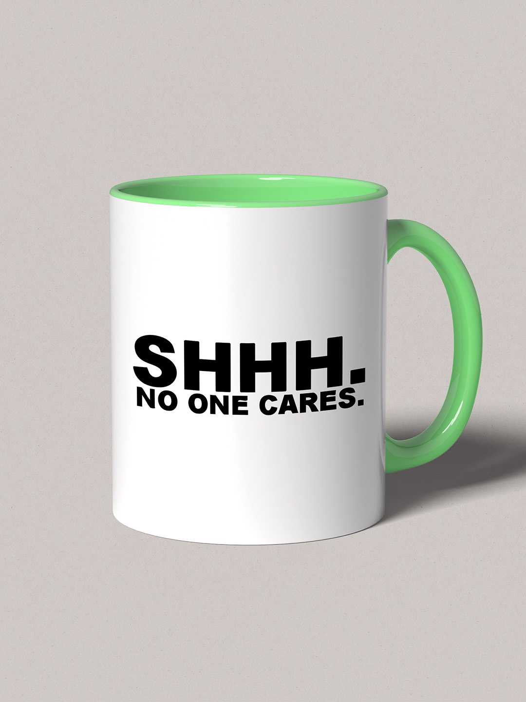 NO ONE CARES Graphic Printed Ceramic Mug