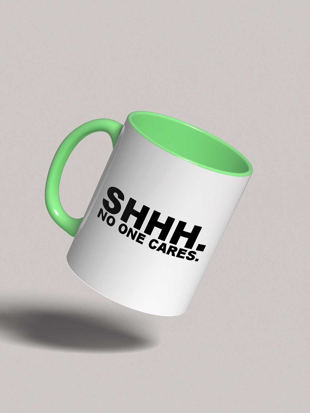 NO ONE CARES Graphic Printed Ceramic Mug