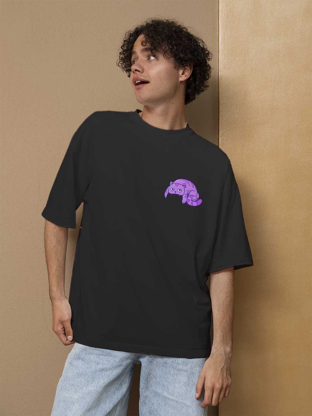 Cat Skull Oversized Tee