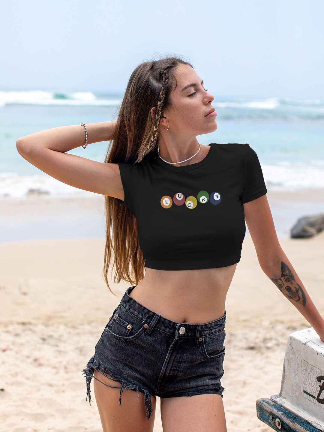 Lucky Snooker Graphic Baby Tee