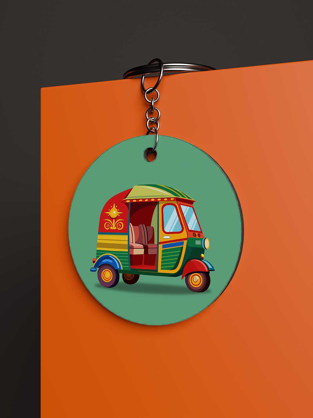 Indian Auto Art Graphic Keychain